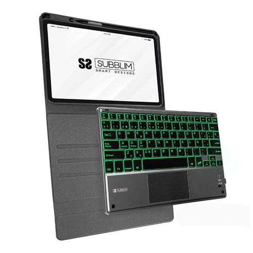 Default Constructor Negro Funda Con Teclado Inalámbrico Subblim Pro Para Ipad 10,9-11''