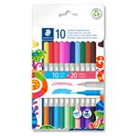 Caja 10 Rotuladores De Doble Punta De Fibra Staedtler 3280