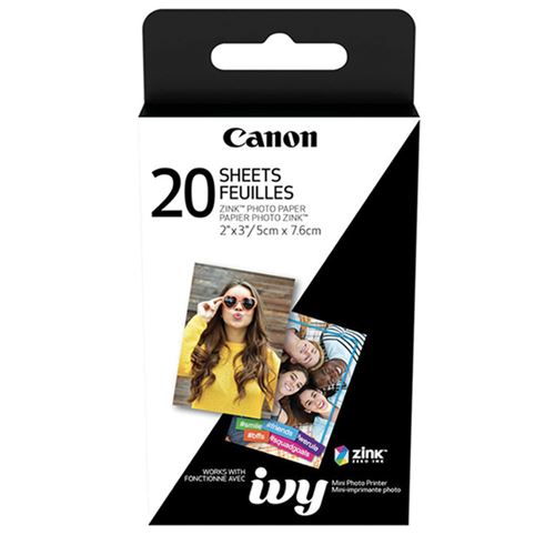 Canon ZP2030-2C-20 Papel Fotográfico Zink Pegatinas Circulares para  Impresora Canon Zoemini Mini/S 2