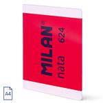 Libreta A4 Encolada, Papel A Líneas (7 Mm), 48 Hojas De 95 Gr/m, Colección Milan Nata 624 Since 1918, Rosa