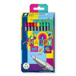 Caja 10 Rotuladores Staedtler Fineliner Triplus Happy 334