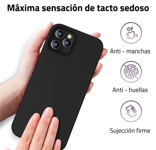 Icoveri Funda con Cordón Negro para iPhone 14 Pro Max