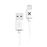 Cable Wefix lightning - USB-A Plat Blanco 1,2 m