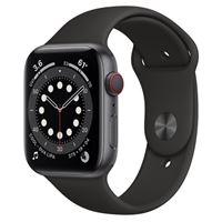 Apple Watch S6 40 mm LTE Caja de aluminio en Gris espacial y correa deportiva Negro