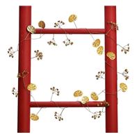 Guirnalda de flores y hojas de bronce metálico Nature et decouvertes