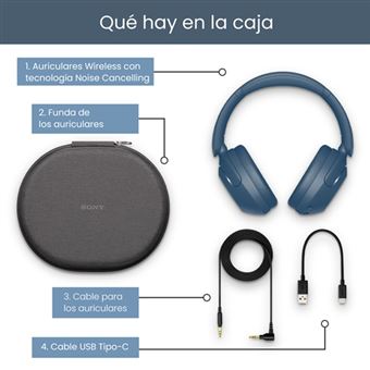 Sony-auriculares inalámbricos WH-XB910N, audífonos con Bluetooth 5,2,  cancelación de ruido, 50 horas de