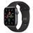 Apple Watch SE 44 mm GPS, Caja de aluminio en gris espacial y correa deportiva Negro