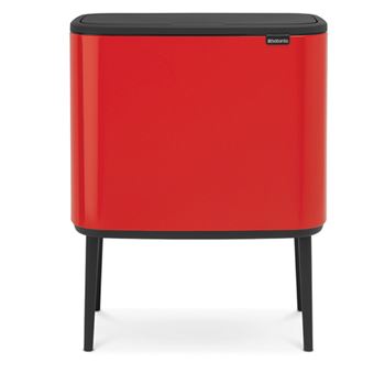 Cubo de basura Brabantia Bo Touch Bin 11 + 23 L Rojo