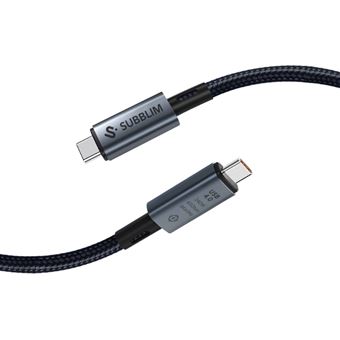 Cable de carga y datos Subblim High USB-C 4.0 240W 1.5m Negro