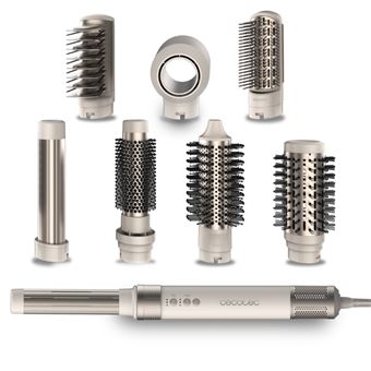 Moldeador de pelo multifunción 10 en 1 Cecotec CermicCare AirGlam 1400W Champagne