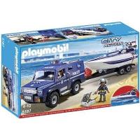 Playmobil City Action Coche de policía con lancha