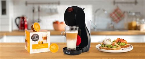 Nescafé Dolce Gusto De'longhi Piccolo XS EDG210.B Cafetera express de  cápsulas con 15 bares de presión y capacidad de 0.8 litros, diseño  compacto, Steel, Negro : : Hogar y cocina