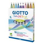 Caja Con 10 Rotuladores De Color Giotto Turbo Soft Pastel