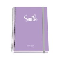 Agenda escolar 2019-2020 A5 semana vista Pastel morado