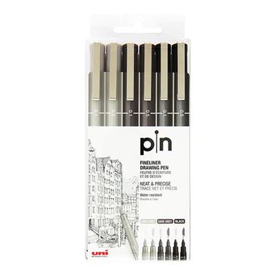 Set de 6 rotuladores calibrados Uni Pin Fineliner negros - Para decorar -  Los mejores precios