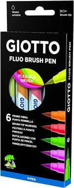 Pack De 6 Rotuladores Giotto Turbo Soft Brush