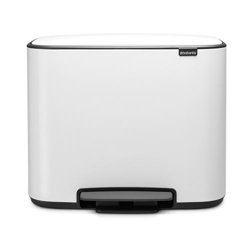Cubo De Basura Brabantia Bo Pedal 11 + 23 L Blanco