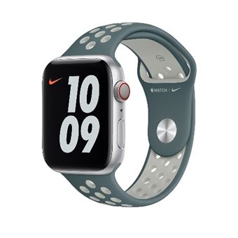 Correa deportiva Nike Sport Plata/Verde para Apple Watch 44mm