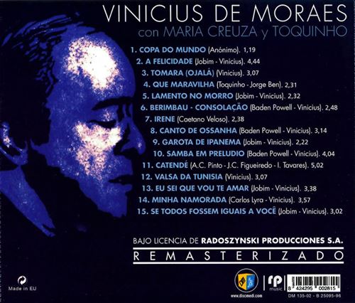 Vinicius de Moraes con María Creuza y Toquinho - CD - Maria Creuza