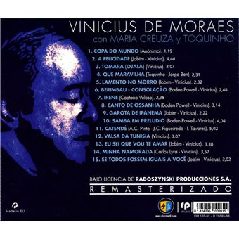 Vinicius de Moraes con María Creuza y Toquinho - CD - Maria Creuza