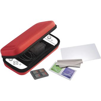 Pack Funda de transporte rígida Nacon Roja + Protector de pantalla para Nintendo Switch 2