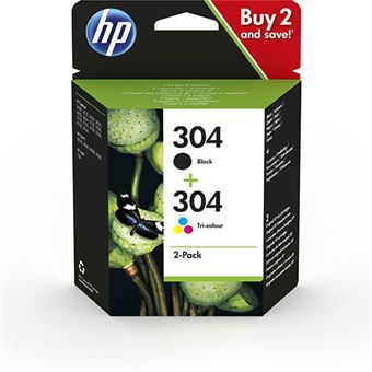 Pack Cartucho de tinta Negro-Color HP 304 + 304 3JB05AE