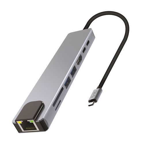 Tnb Gris Hub T'nb Usb-C 8 En 1 Iclick Espacial
