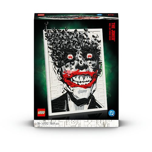 Lego super heroes 67012 arte mural: portada de cómic de the joker