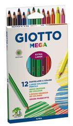 Set Giotto Mega 12 Lápices De Colores