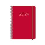 Agenda Anual 2024 Dohe A5 Día Por Página Denver Rojo