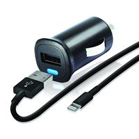 Cargador de coche lightning Temium Negro