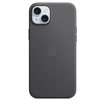 Funda de trenzado fino Apple Negra con MagSafe para iPhone 15 Plus