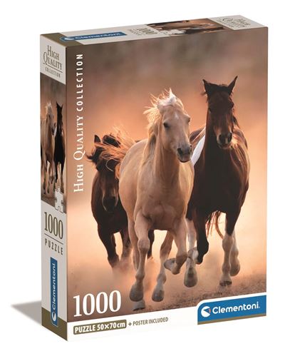Puzzle clementoni 1000 cb hqc running horses