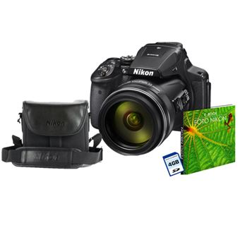 Cámara Bridge Nikon Coolpix B600 Negro + SD 4GB Kit