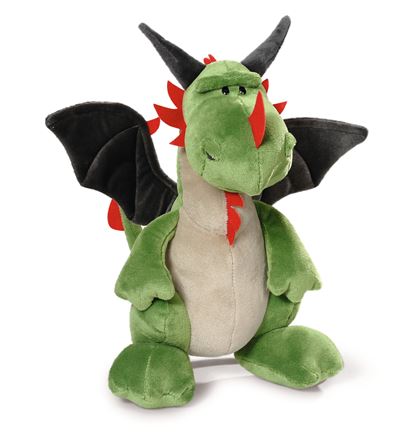 Peluche sant jordi dragón verde 45cm