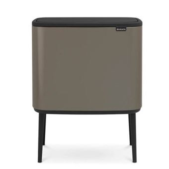 Cubo de basura Brabantia BO Touch Bin 3 x 11 L Platino - 1