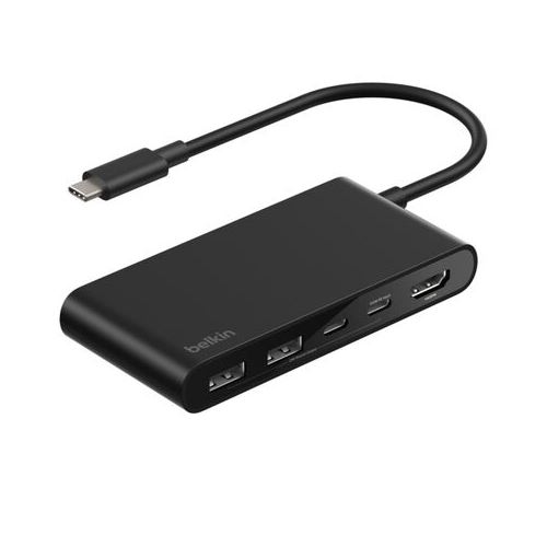 Hub Belkin Connect Dual Usb-c De 5 Puertos Negro