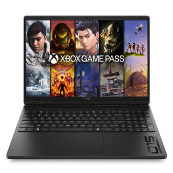 Ordenador portátil Gaming HP HyperX Omen 15 inch Gaming Laptop PC 15-gb0020ns, AMD Ryzen 7-260, 24GB RAM, 1TB SSD, NVIDIA GeForce RTX 5060, Windows 11 Home, 15.3" 2K Negro sombra