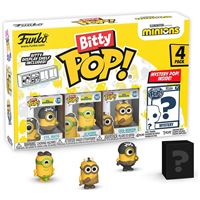 Pack de 4 figuras Funko Bitty Pop Minios Eye-Matie + Au Natruel + Cro-Minion + Figura misteriosa