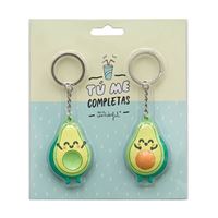 Mr Wonderful Set de 2 llaveros aguacate para personas que encanjan a la perfección