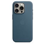 Funda de trenzado fino Apple Azul con MagSafe para iPhone 15 Pro