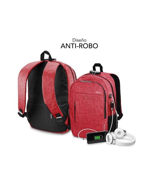 Mochila Subblim Urban Lock Rojo para port til 16 Mochila de