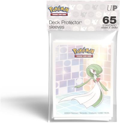 Pack 65 fundas protectoras de mazo up pokémon trick room 66x91mm