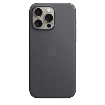 Funda de trenzado fino Apple Negra con MagSafe para iPhone 15 Pro Max