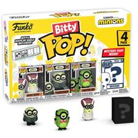 Set de 4 figuras Funko Bitty Pop Minions Frankenbob + Bride Kevin + Creature Mel + Figura aleatoria 2cm