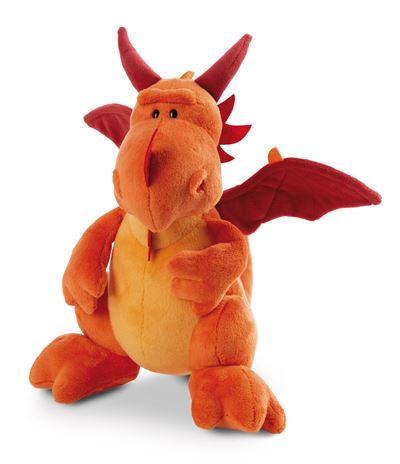 Peluche sant jordi dragón naranja 30cm