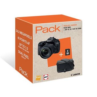 Cámara Réflex Canon EOS 80D + 18-135 mm IS USM Pack