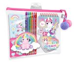 Set De Papelería En Neceser Sweet Dreams & Friends Unicornio Brillo