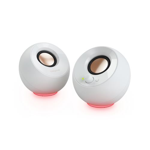 Altavoces Creative Pebble Se 2.0 Rgb Para Pc Blanco