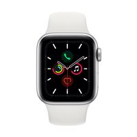 Apple Watch S5 40 mm GPS Caja de aluminio en plata y Correa deportiva Blanco